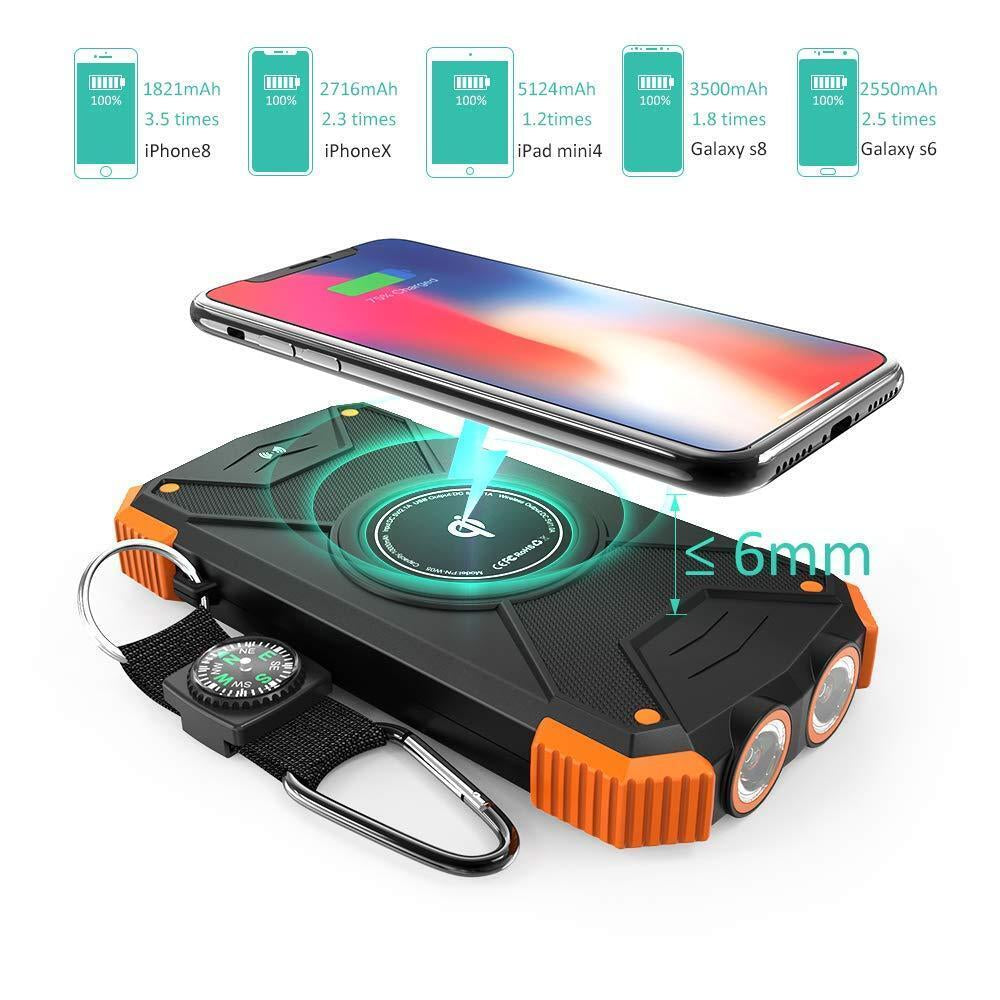 Solar Power Bank Qi Portable Charger by BLAVOR Solar Charger&Power Bank-1 NEW