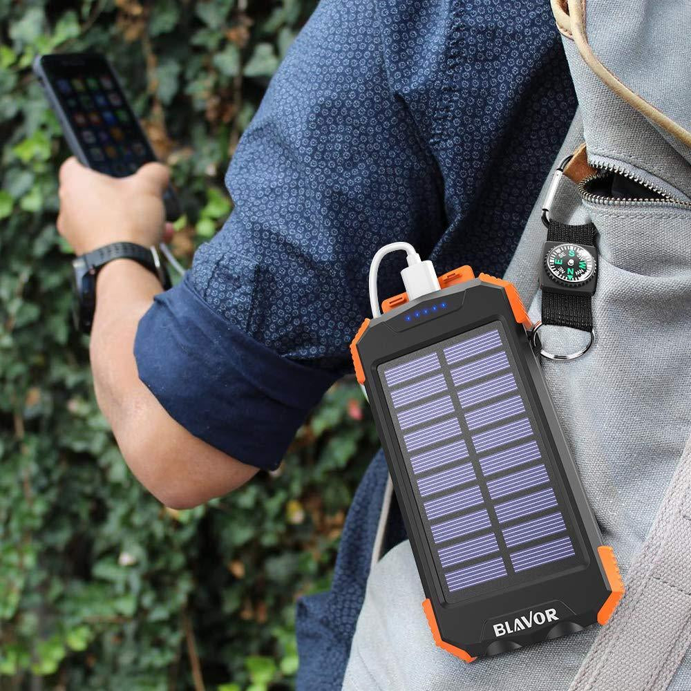 Solar Power Bank Qi Portable Charger by BLAVOR Solar Charger&Power Bank-1 NEW